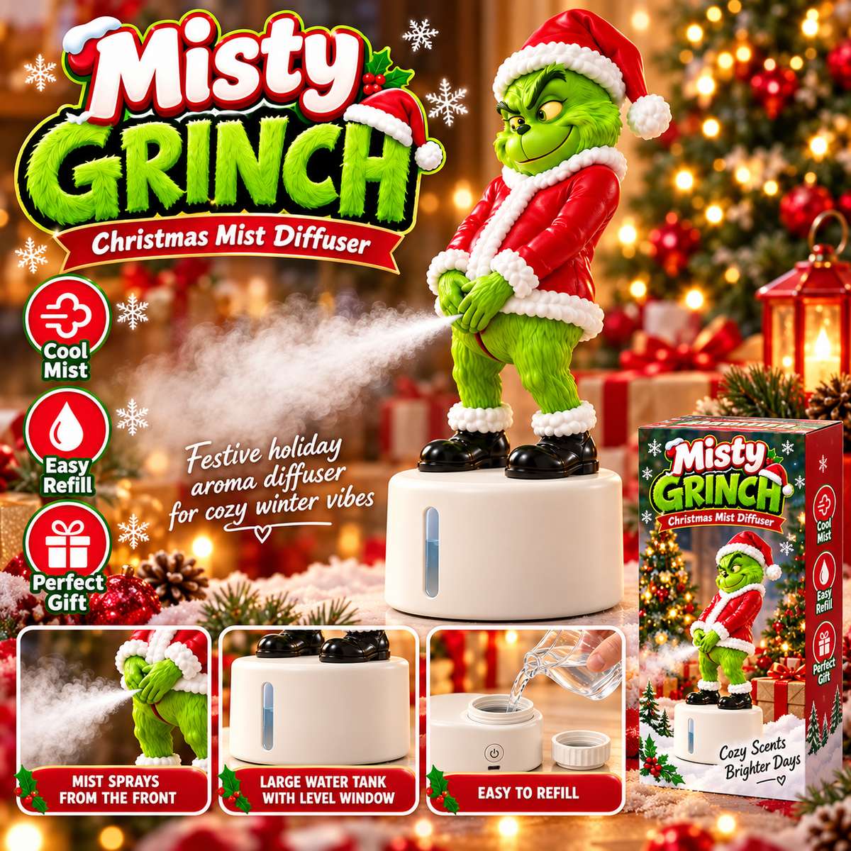 Misty Grinch – Christmas Mist Diffuser