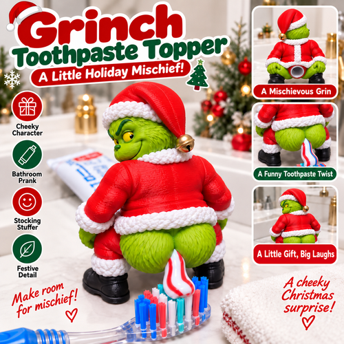 Grinch Christmas toothpaste topper